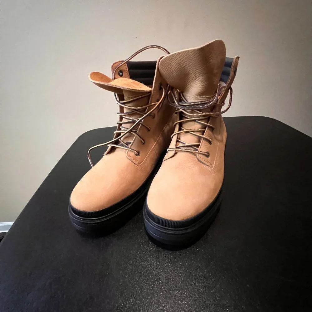 TIMBERLAND NWOT Wheat Nubuck Greyfield Leather Waterproof Lace-Up Boots S 8.5